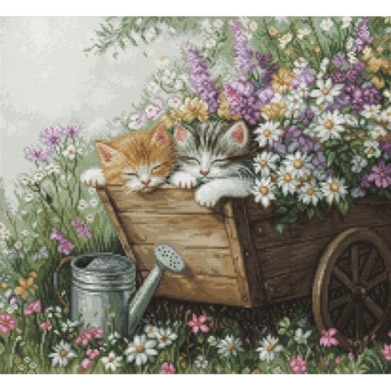 Luca-S Набір для вишивки «Ваза з гортензією»